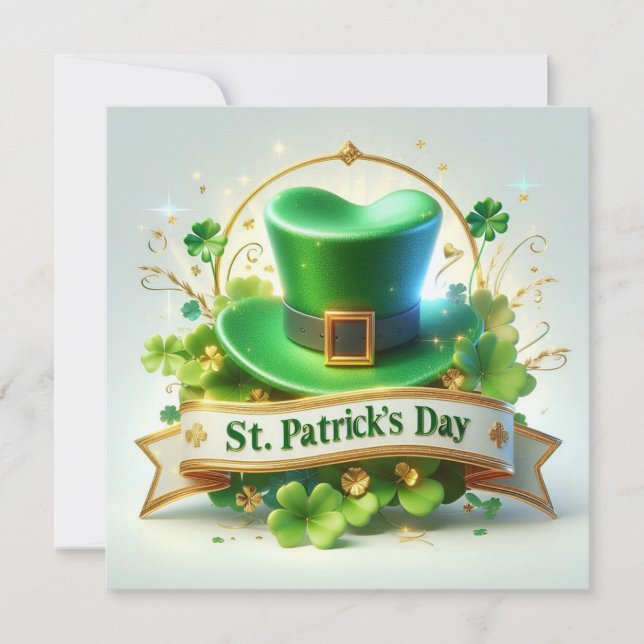 Celebration of St. Patrick's Day Holiday Card (Front)