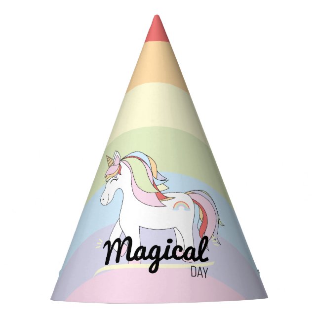 Celebration of Unicornio Party Hat (Front)