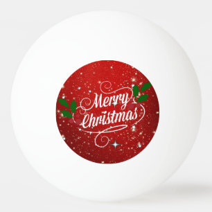 Celebration Red, Merry Christmas, Ping Pong Ball