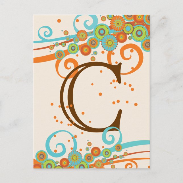 Célébration Retro Swirl Faites votre propre carte  (Devant)