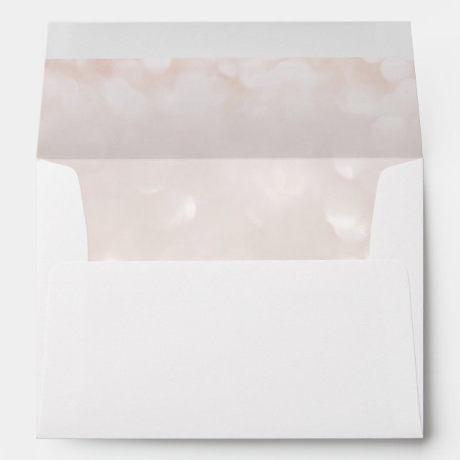 Célébration rose et blanc | Enveloppe Mariage 5x7 (Dos (Bas))