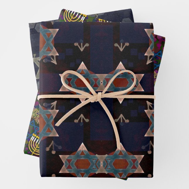 Celebration Star of David Wrapping Paper  (In situ)
