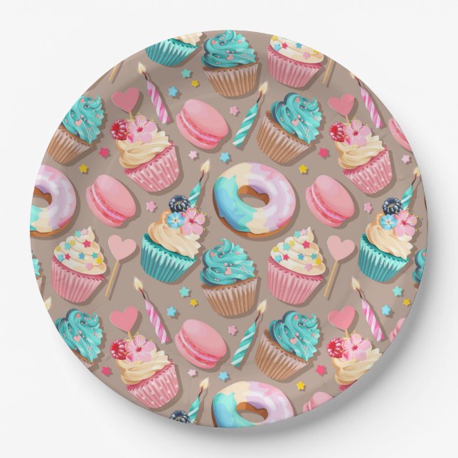 Celebration Sweet Desserts Paper Plate (Front)