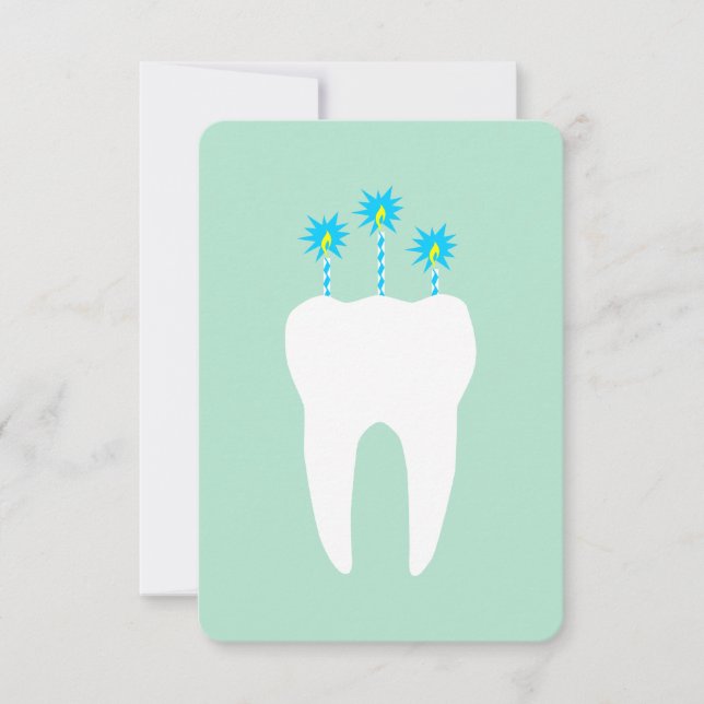 Celebration Tooth with Candles Invitation (Front)