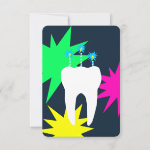 Celebration Tooth with Candles Invitation