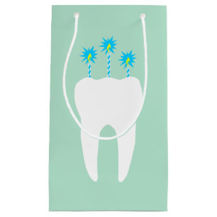 Celebration Tooth with Candles Small Gift Bag