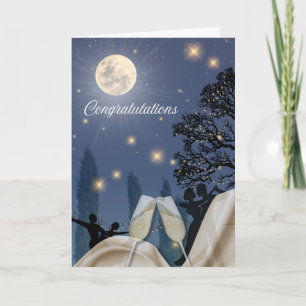 Celebration Under Moonlight Folded Greeting Card