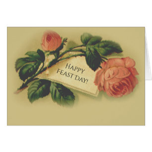Célébration vintage rose de jour de fête de saints