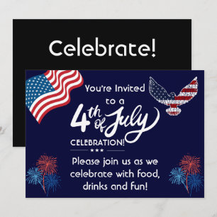 Celebratory 4th of July Invitation
