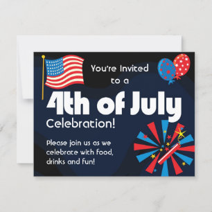 Celebratory 4th of July Invitation
