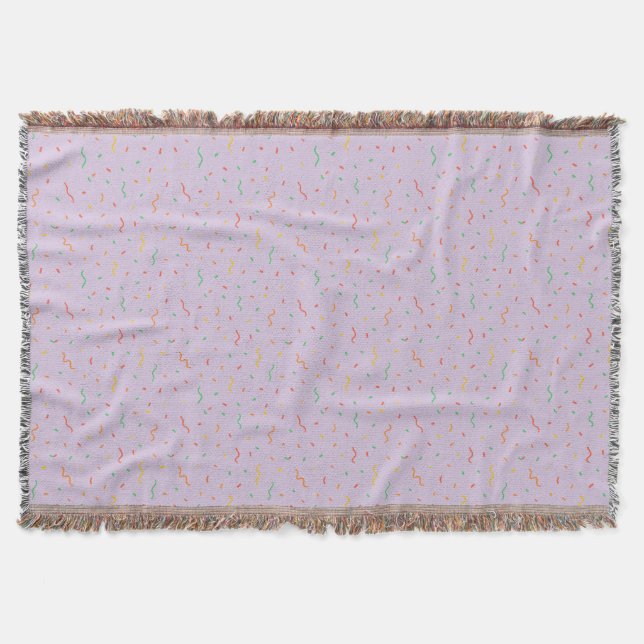 Celebratory Confetti Throw Blanket (Front)