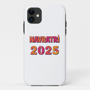 Celebratory “NAVRATRI 2025” Colourful Typography iPhone 11 Case