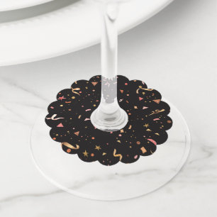 Celebratory Ornaments 2 Wine Glass Tag