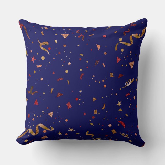 Celebratory Ornaments 7 Throw Pillow (Front)