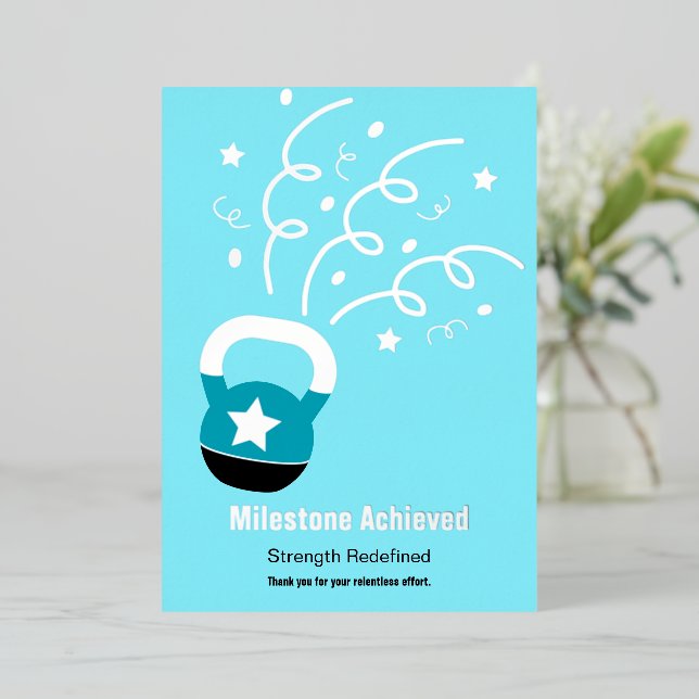 Celebratory Thank You Milestone Achievement Foil Holiday Card (Standing Front)