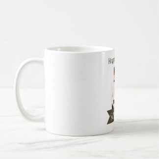 Celebratory Zazal Happy Wedding Illustration with  Coffee Mug