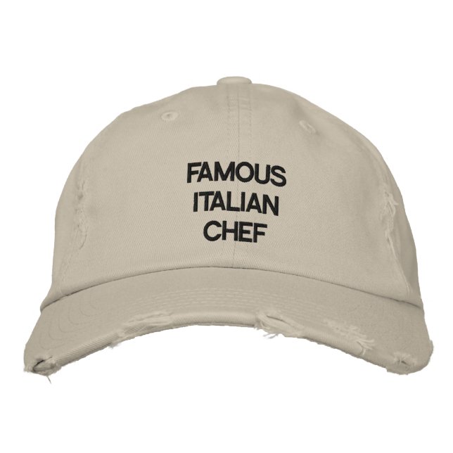 "CÉLÈBRE CHEF ITALIEN" CASQUETTE AMUSANT POUR LUI (Devant)