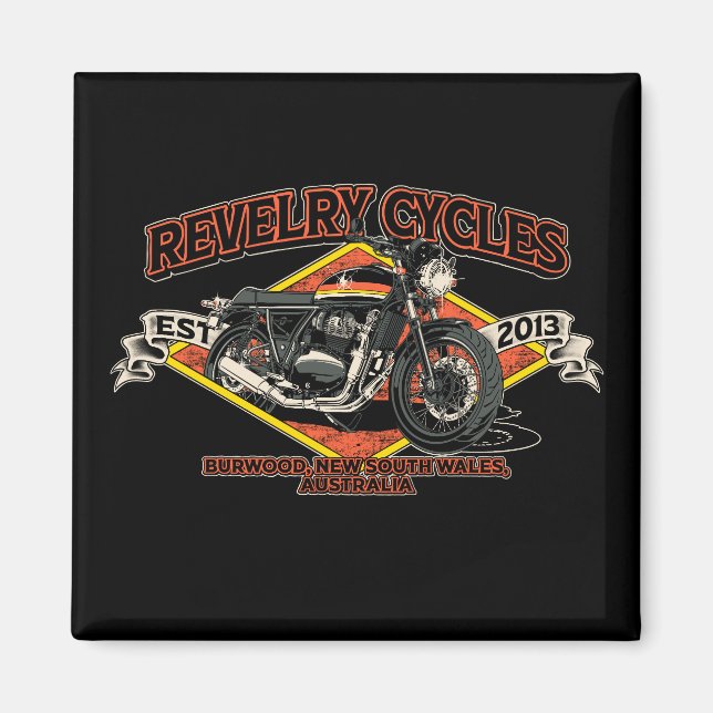 Célébrer 10 ans de Revelry Cycles Magnet (Devant)
