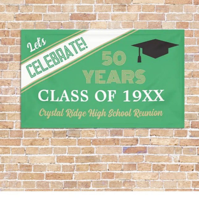 CÉLÉBRER ! Bannière de réunion de classe 50 ans (Créateur téléchargé)