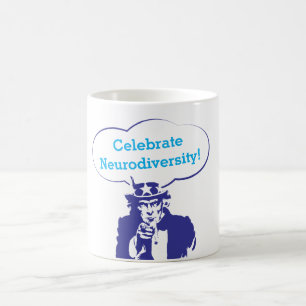 CÉLÉBRER LA NEURODIVERSITÉ UNCLE SAM COFFEE MUG