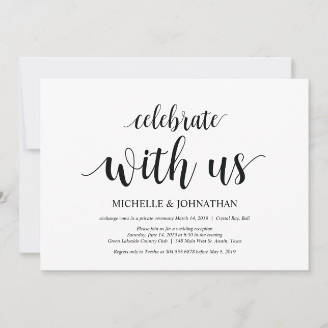 Célébrez avec nous, Cartes d'invitation pour maria (Devant)