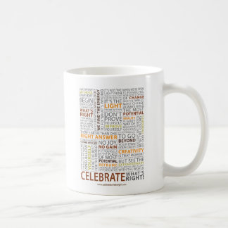 Célébrez ce qui est tasse droite
