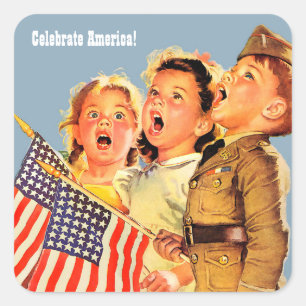 Célébrez l'Amérique, 4 juillet Stickers patriotiqu