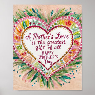 Célébrez l'amour de maman : Art mural floral pour