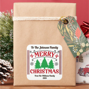 Célébrez un Noël joyeux avec des autocollants fest