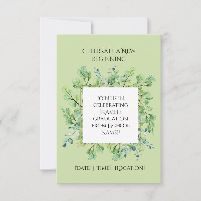 Célébrez une nouvelle invitation à l'obtention d'u (Devant)