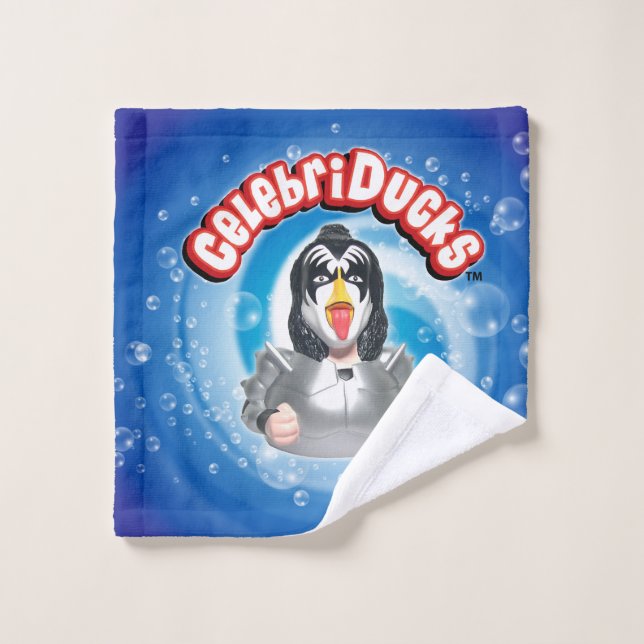 CelebriDucks Gene Simmons Kiss Bath Towels (Wash Cloth)