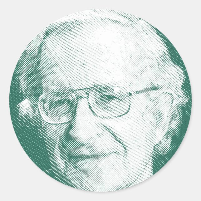 celebrities  noam chomsky 2 classic round sticker (Front)