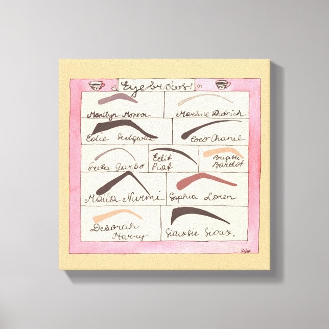 Celebrity Eyebrows ~ Wrapped Canvas .75 12x12 (Front)