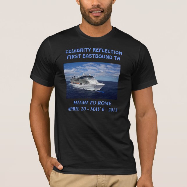 Celebrity Reflection TA Black w/name on back T-Shirt (Front)