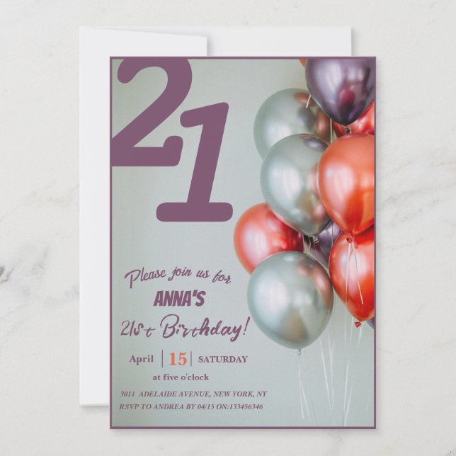 "Célébrons ! : Invitation de fête personnalisée" (Devant)