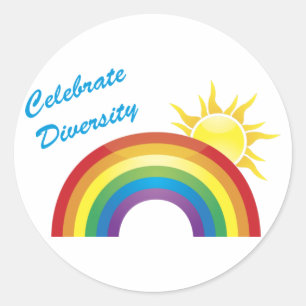 Célébrons la diversité Stickers Rainbow Sun