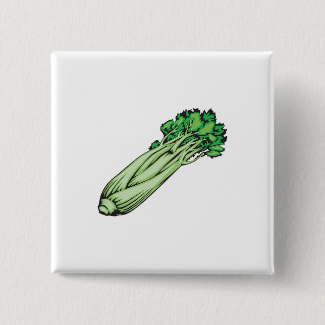celery 2 inch square button (Front)