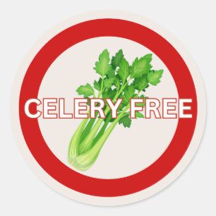 Celery Free Food Allergy Alert Classic  Classic Round Sticker