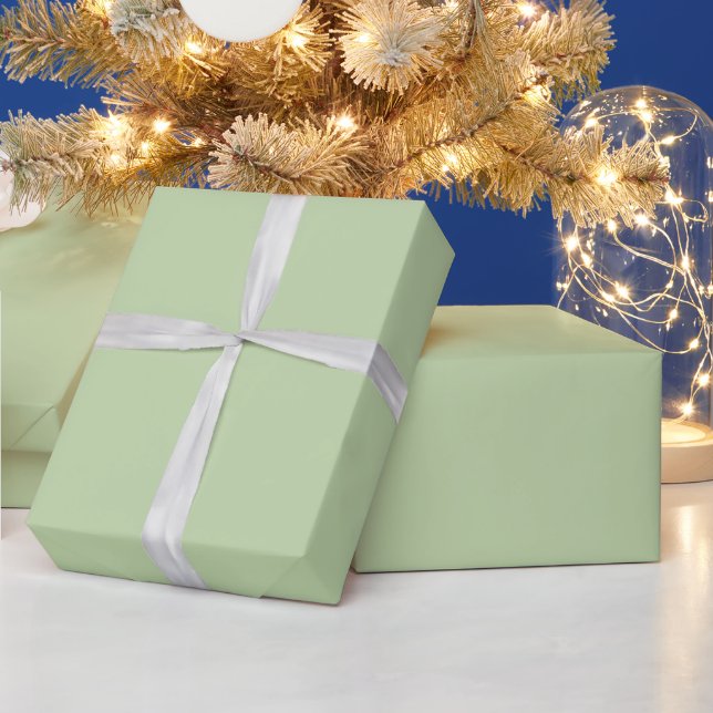 Celery Green. Elegant Solid Soft Colour Background Wrapping Paper (Holidays)