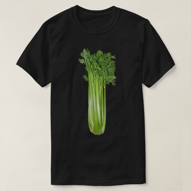 Celery Image Halloween Vegetable Costume T-Shirt (Design Front)