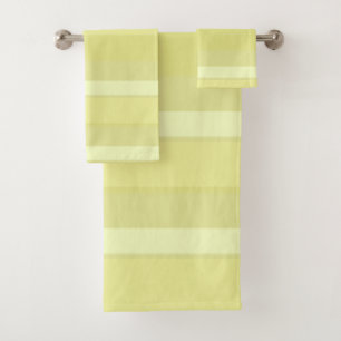 Celery Pastel Wide Stripe Bath Towel Set