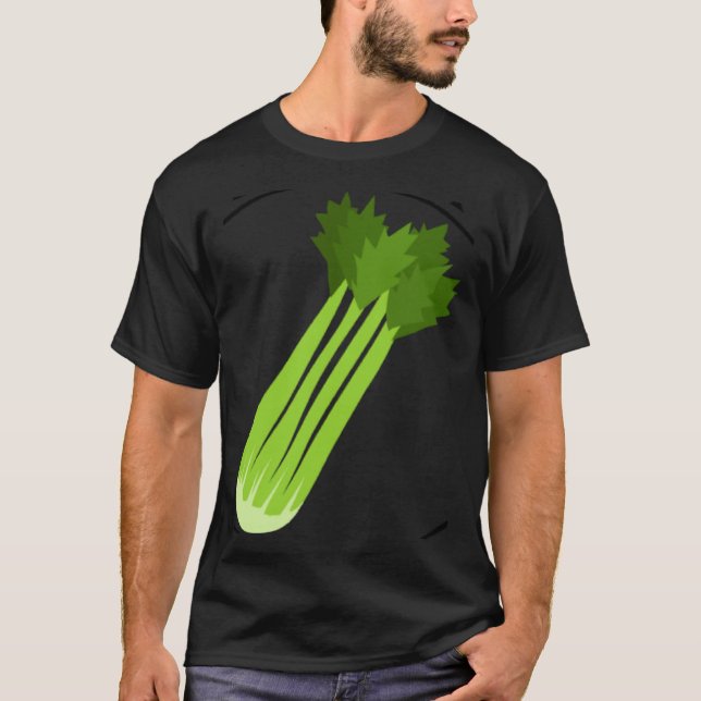 Celery Squad Ironic Saying Leek Vegetable Food T-Shirt (Front)