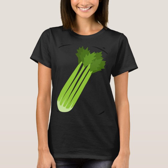 Celery Squad Ironic Saying Leek Vegetable Food T-Shirt (Front)