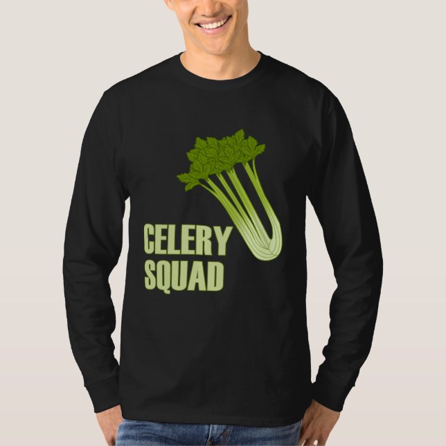 Celery Squad Vegetables Healthy Leeks T-Shirt (Front)