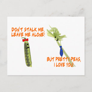 Celery Stalk And Pretty Peas Postcard