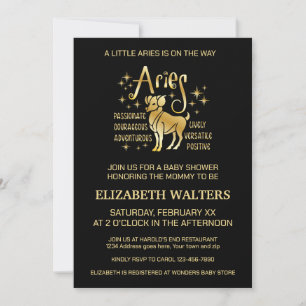 Céleste Baby shower Zodiaque Invitation