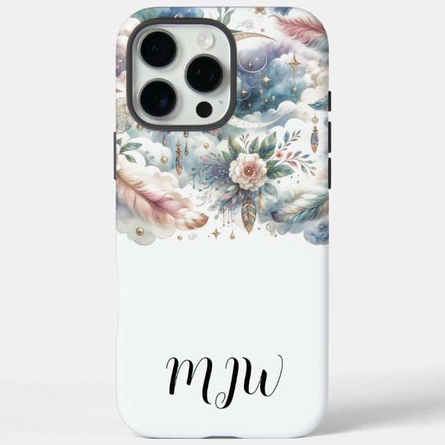 Céleste Boho Feather iPhone / coque ipad (Verso)