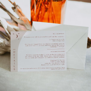 CELESTE Boho Moon & Stars Terracotta Details Card