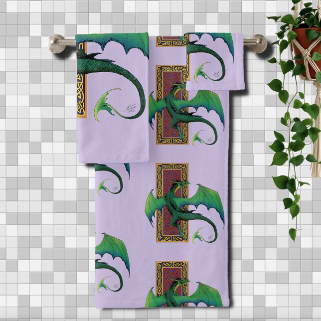 Céleste Pied Travail Dragon Vert Violet (Créateur téléchargé)