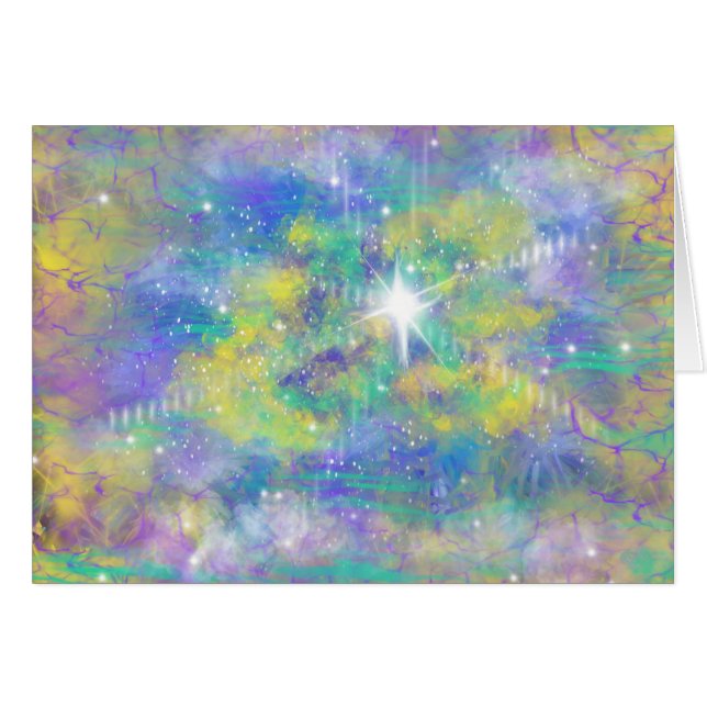 Céleste Star de Noël Christian Art Bible Citation (Devant horizontal)